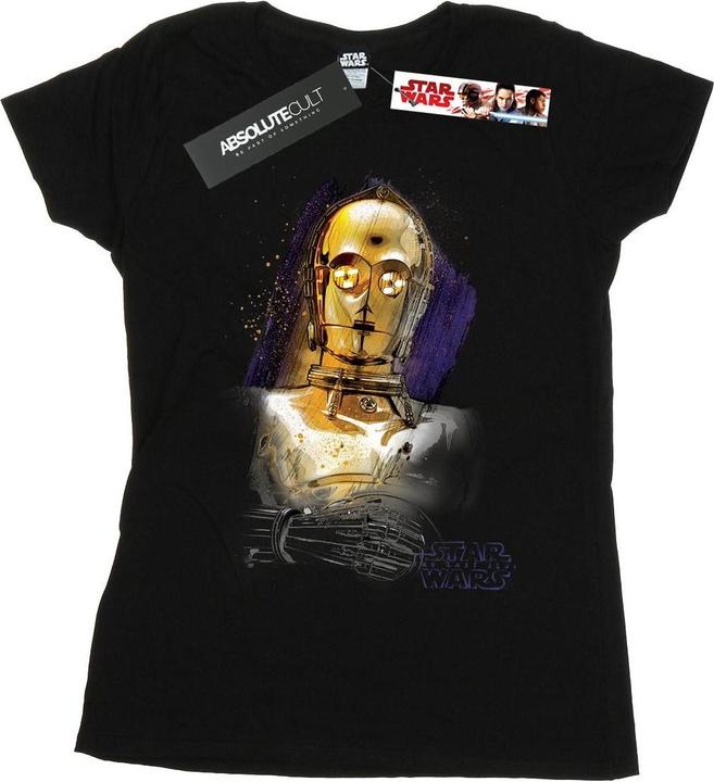 Actual product image Star Wars Womens/Ladies The Last Jedi C-3PO Brushed Cotton T-Shirt (S)