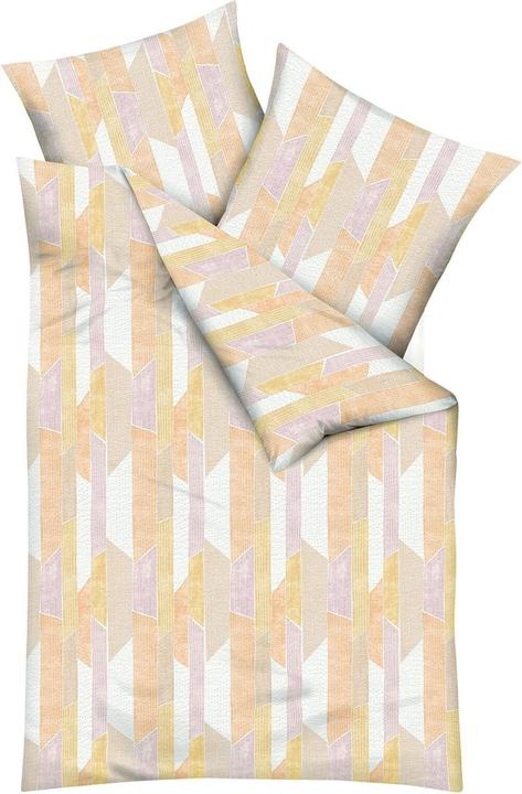 Produktbild Traumschlaf Seersucker Bettwäsche Mikado sonne (Bettwäsche Set, 155x220 cm + 80x80 cm)