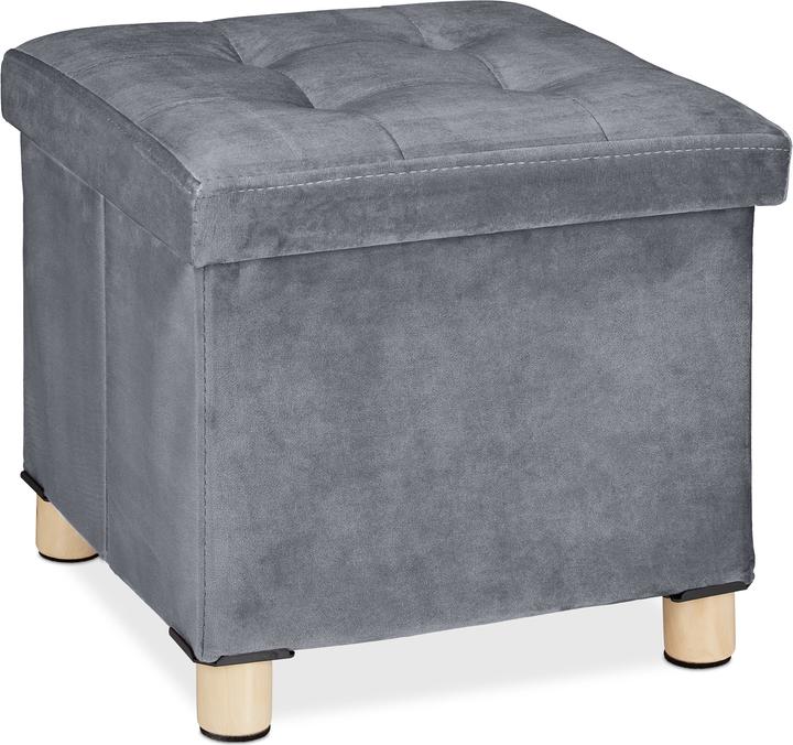Actual product image Relaxdays Velvet stool