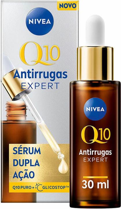 NIVEA Q10 Anti-Wrinkle Serum Expert Double Action 30ml Gesichtsserum mit Anti-Aging Technologie Sugar D (30 ml)