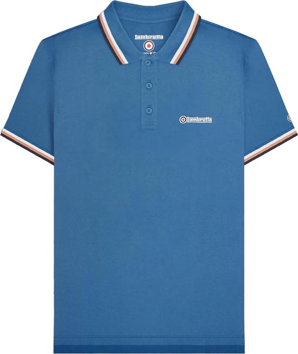 Actual product image Lambretta Mens SS25 Triple Tipped Big & Tall Polo Shirt (4XL)
