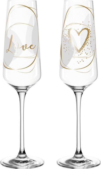 Actual product image Leonardo Champagne glass Presente Love 280 ml, 2 pieces, Transparent (28 cl, 2 Glasses, Champagne glasses)