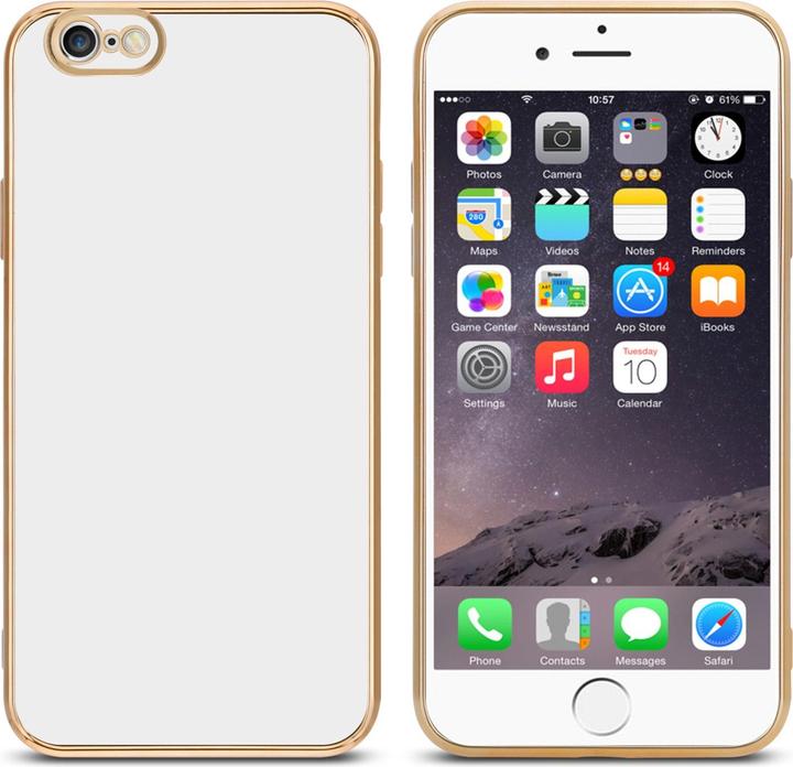 Productafbeelding Cadorabo Hoesje voor Apple iPhone 6 PLUS / 6S PLUS in TPU met camerabescherming LM130 Style (Apple iPhone 6 Plus)