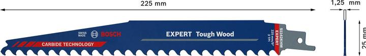 Productafbeelding Bosch Professional Zubehör Expert Tough Wood S 1142 KHM reciprozaagblad, 3 stuks