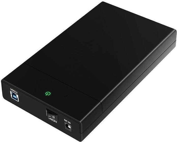 Deltacoimp External HDD enclosure, USB 3.0, 3.5" HDD, USB-A, black (3.5")
