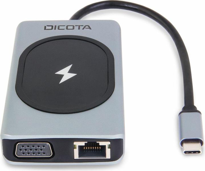 Actual product image Dicota USB-C 10-in-1 Charging Hub 4K PD 100W silver (USB-C, 7 Ports)