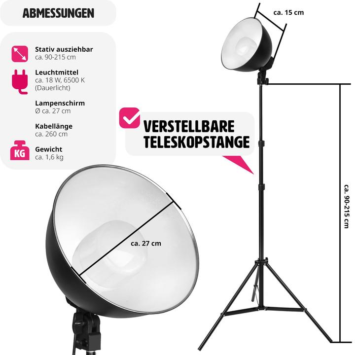 Image du produit tectake 2 lampes de studio (éclairage de studio)