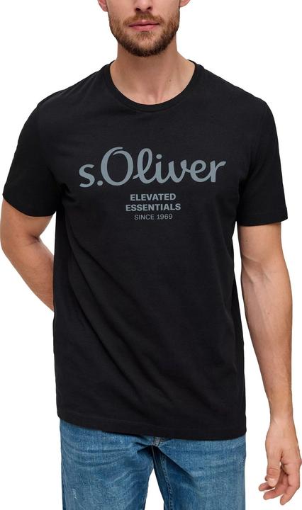 Produktbild S.Oliver T-Shirt Casual Bequem sitzend Logo T-Shirt (M)