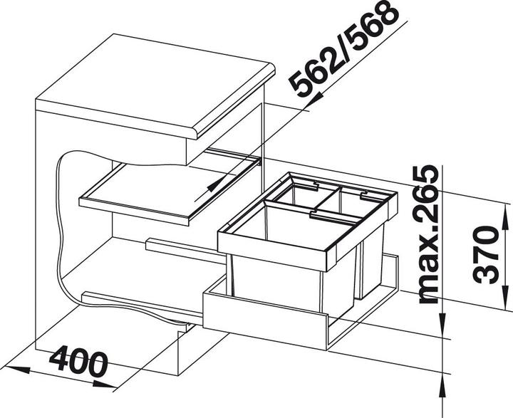 Immagine prodotto Blanco Flexon II XL 60/3 (46 l)