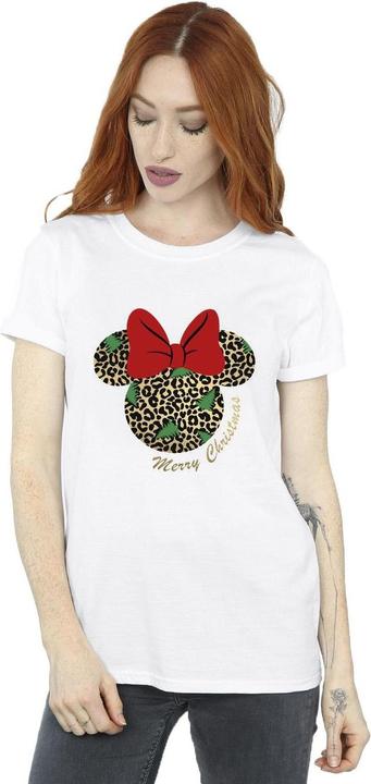 Immagine prodotto Disney Minnie Mouse Leopard Christmas Maglietta Ampia Donna (M)