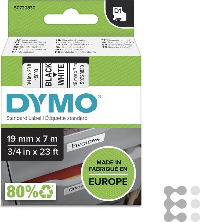 Produktbild Dymo S0720830 Standardband (1.90 cm, Weiss)