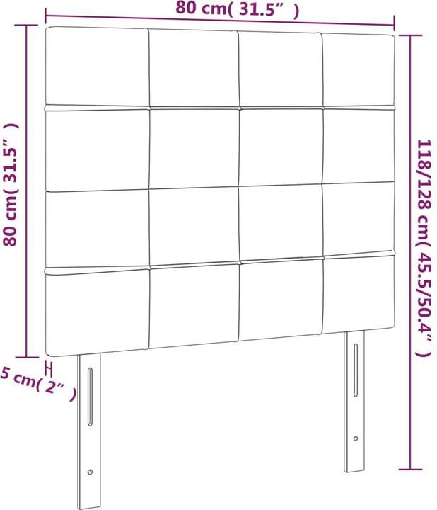 Actual product image VidaXL Alyssa (80 x 5 x 128 cm)