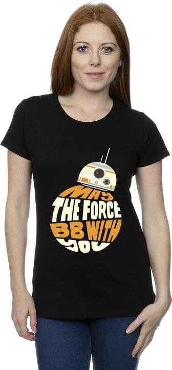 Actual product image Star Wars Womens/Ladies May The Force BB8 Cotton T-Shirt (XXL)