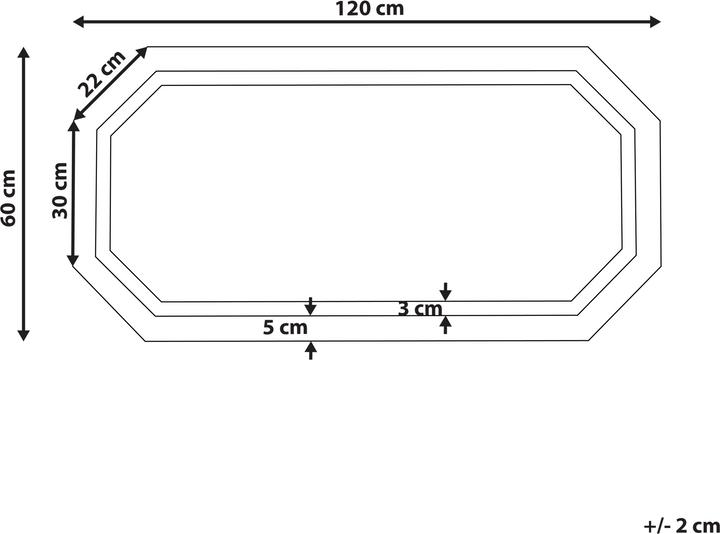 Immagine prodotto Beliani Specchio da bagno con illuminazione LED ottagonale 120 x 60 cm LOCMARIAQUER (120 x 60 cm)