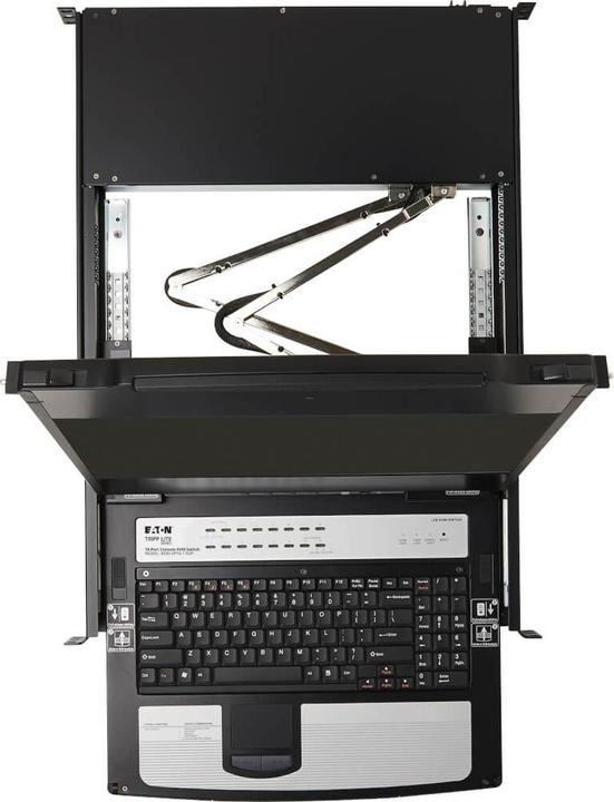 Actual product image Eaton TIPPLITE NetDirector 16-Port DisplayPort KVM Switch Console with 43.18cm 17-inch LCD IP Remote