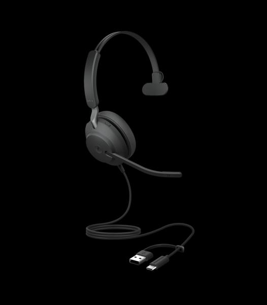 Produktbild GN Netcom JABRA Evolve2 40 SE MS Mono USB C/A (Kabelgebunden, USB-A)