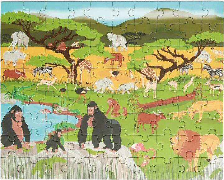 Image du produit Scratch Puzzle magnétique Savane grand (80 pièces)