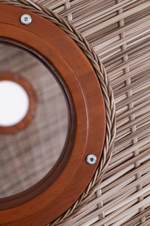 Image du produit dekoVries Strandkorb deVries PURE® Wave XL PE Pinienholz, seashell Des. 402