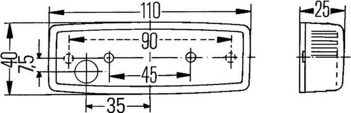 Immagine prodotto Hella Luce alogena di segnalazione laterale per AGCO