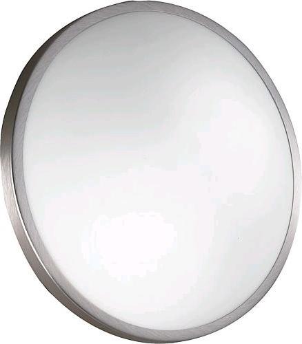 Fabas Luce Deckenleuchte Plaza in Weiss 12W 1000lm in Nickel-satiniert und Weiss 400x400mm (2100 lm)