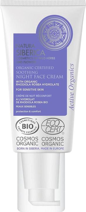 Natura Siberica Crema viso lenitiva da notte per pelli sensibili certificata biologica, 50 ml (50 ml)
