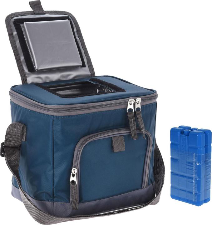 Produktbild ProWorld Kühltasche mit Schultergurt 8 Liter, inkl. 2er-Set Kühlakku, blau (8 l)