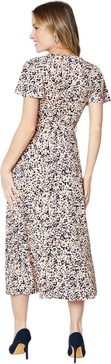Actual product image Dorothy Perkins Womens/Ladies Abstract Wrap Flutter Midi Dress (36 D)
