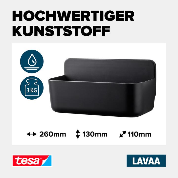 Produktbild tesa LAVAA Duschkorb, mittelgross inkl. Klebelösung ohne Bohren