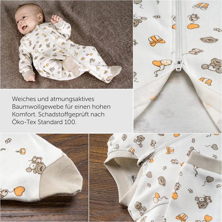 Actual product image Jacky Baby One-piece pyjamas - 2-pack - Lovely Bear Offwhite Baby pyjamas (68)