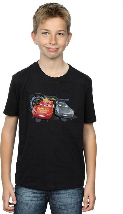Actual product image Disney Boys Cars Lightning Vs Storm T-Shirt (152, 158)