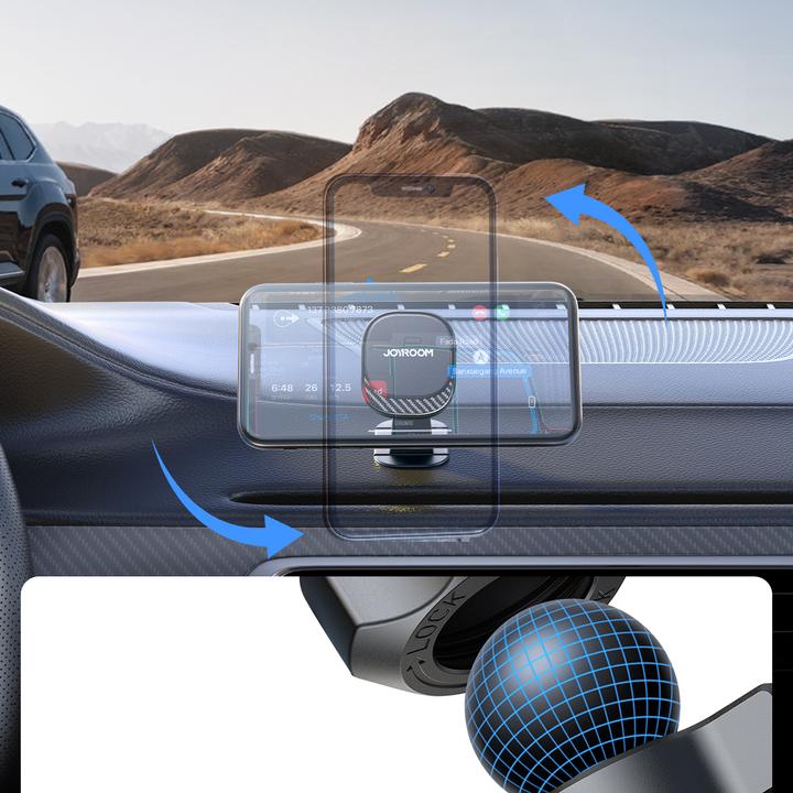 Image du produit Joyroom Support téléphone magnétique pour voiture JR-ZS400 sur le tableau de bord - noir