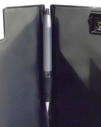 Actual product image Elba Porte-bloc double "ÉLÉGANCE", DIN A4, noir en PVC expansé avec rabat, Pince latérale pour maintenir (A4)
