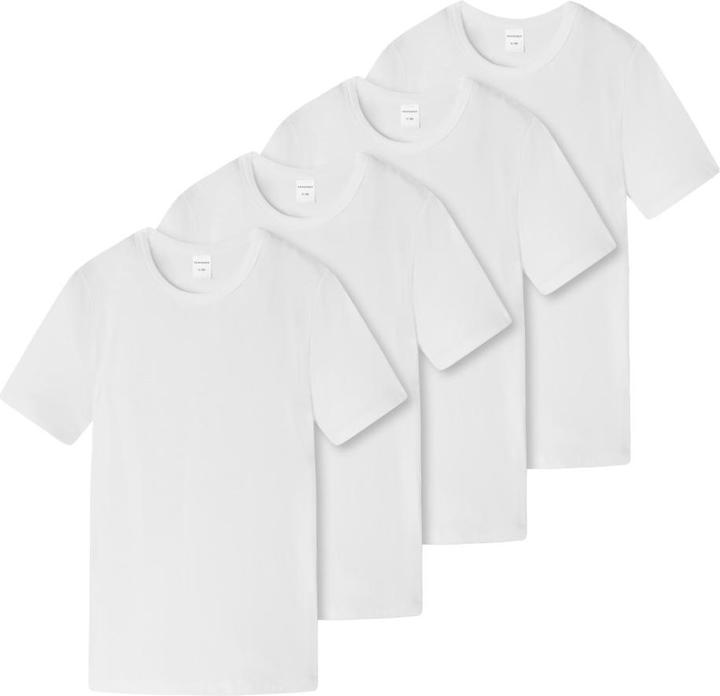Actual product image Schiesser Pack of 4 Teens Boys - 95/5 Organic Cotton T-Shirt / Undershirt (164)
