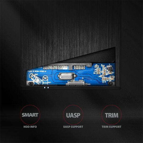Produktbild Axagon EE25-XA6 Externes Aluminiumgehäuse, USB 3.2 GEN 1 SATA 6G 2,5" (2.5")