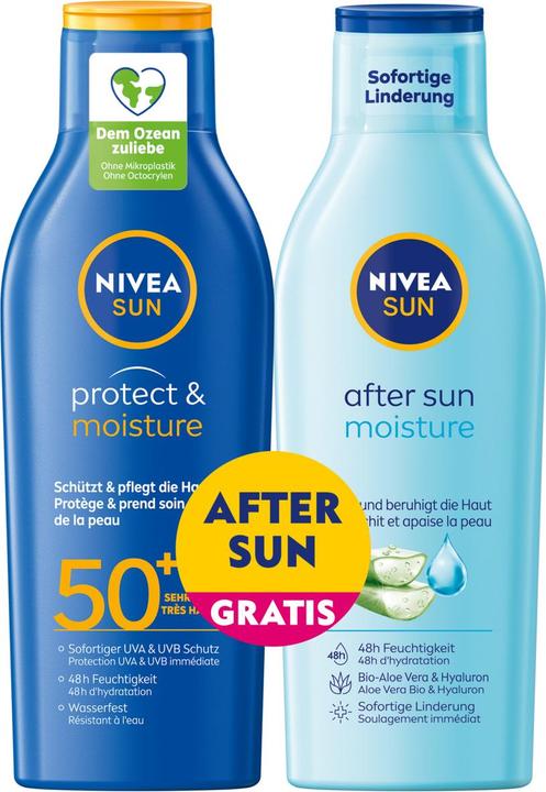 NIVEA Mixpack P&M Lotion LSF50 400ml After Sun Lotion (Sonnenlotion, SPF 50, 400 ml, 460 g)