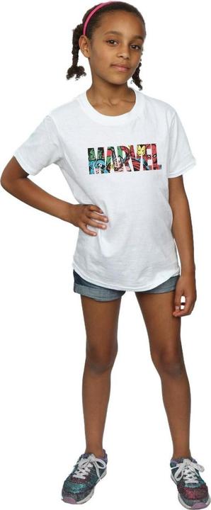 Image du produit T-shirt à logo en coton à caractère Infill pour filles (140, 146)