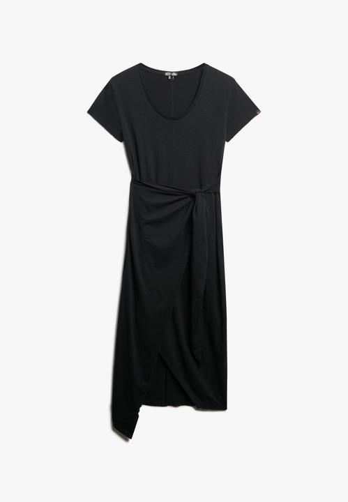 Produktbild Superdry SLUB MIDI WRAP DRESS Dames Jurk (16)
