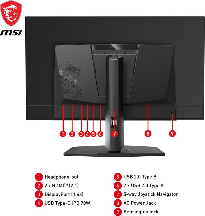Produktbild MSI MPG 321URXDE QD-OLED (3840 x 2160 Pixel, 32")