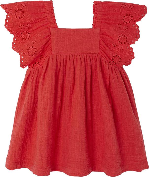 Vertbaudet Baby Musselin-Kleid mit Volantärmeln