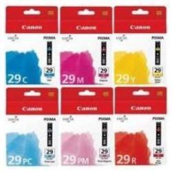 Actual product image Canon Pgi-29 (M, C, PC, PM, R, Y)
