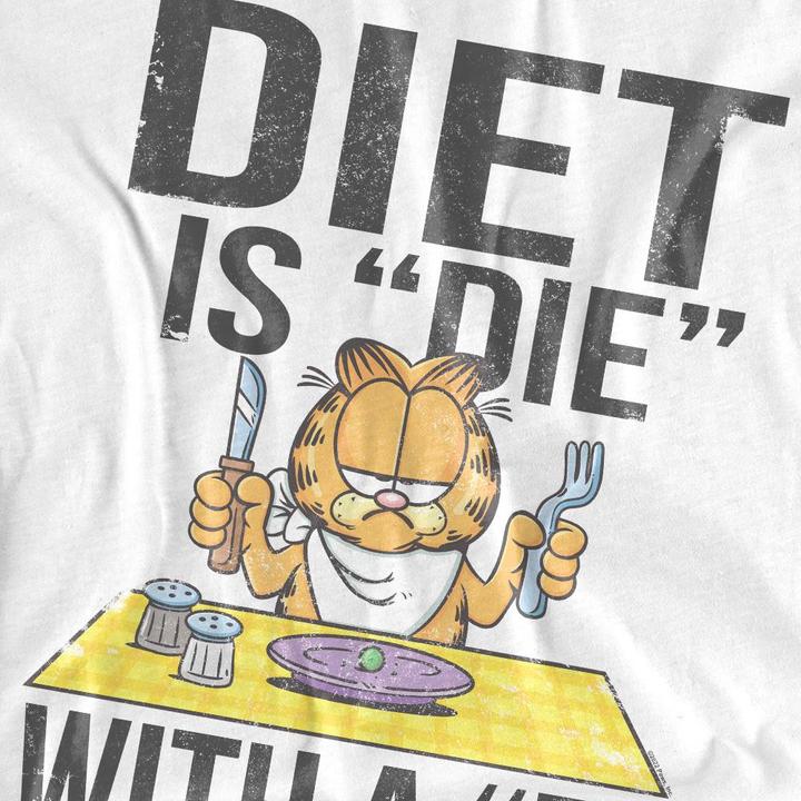Immagine prodotto Garfield Diet Is Die With a T Maglietta Adulto Unisex (L)