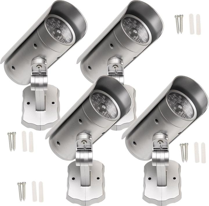 Actual product image Casativo Set of 4 dummy surveillance cameras, motion sensor & red flashing light, battery operation