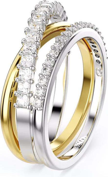 Produktbild Swarovski Hyperbola Ring Verschiedene Schliffe Weiss Metallmix (58)