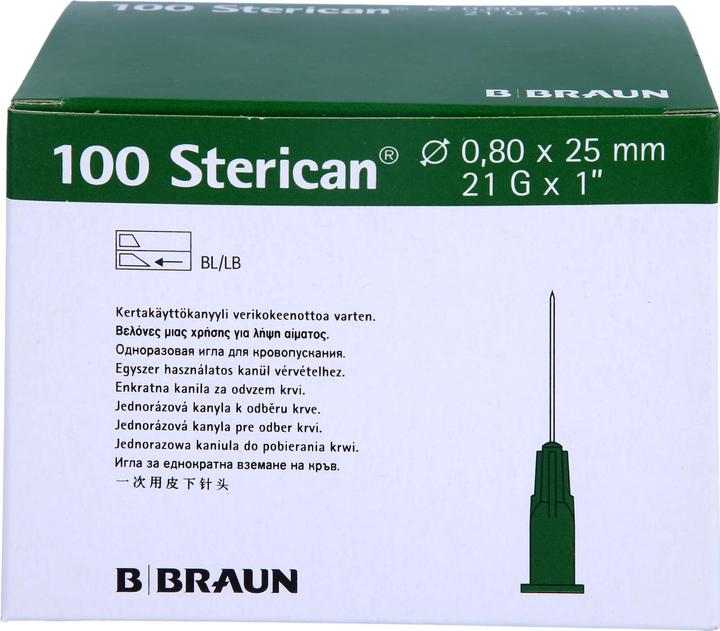 Produktbild B.Braun Sterican Nadel 21G 0.80x25mm grün Luer