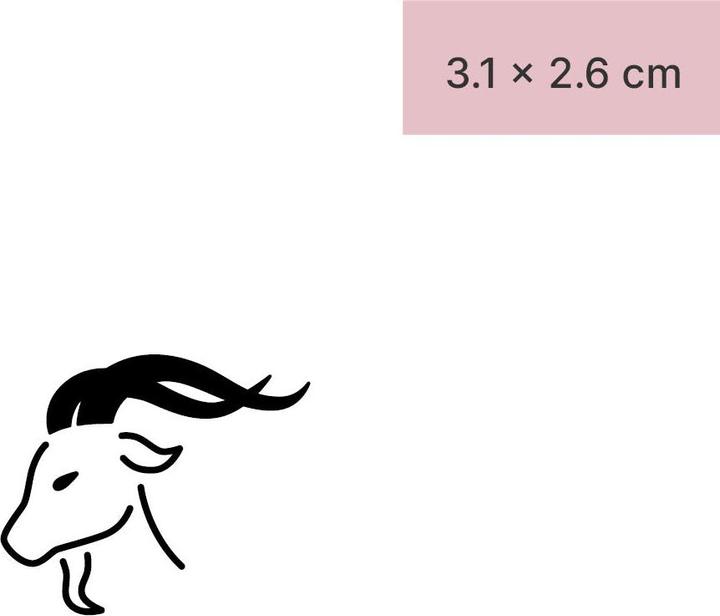 Actual product image minink Temporary tattoo - Capricorn horns