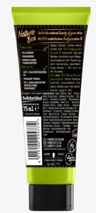 Actual product image Nature Box Avocado Hand Cream 75ml (75 ml)