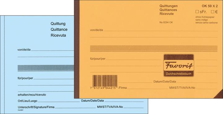 Immagine prodotto Favorit Libretto autocopiante Ricevute con carta autocopiante (150 x)