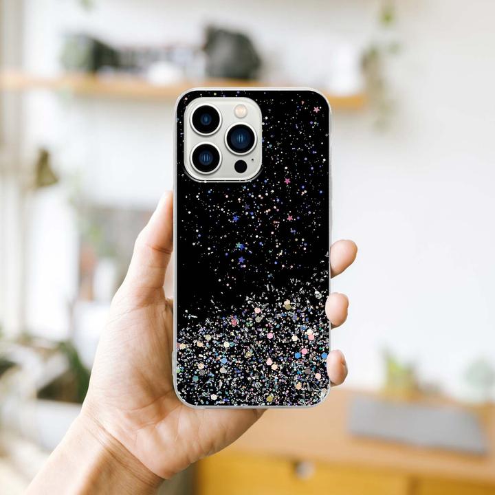 Actual product image Cadorabo TPU cover sparkling glitter (Apple iPhone 13 Pro)