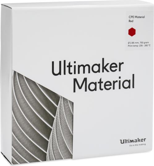 Actual product image Ultimaker Cpe (CPE, 2.85 mm, 750 g, Red)