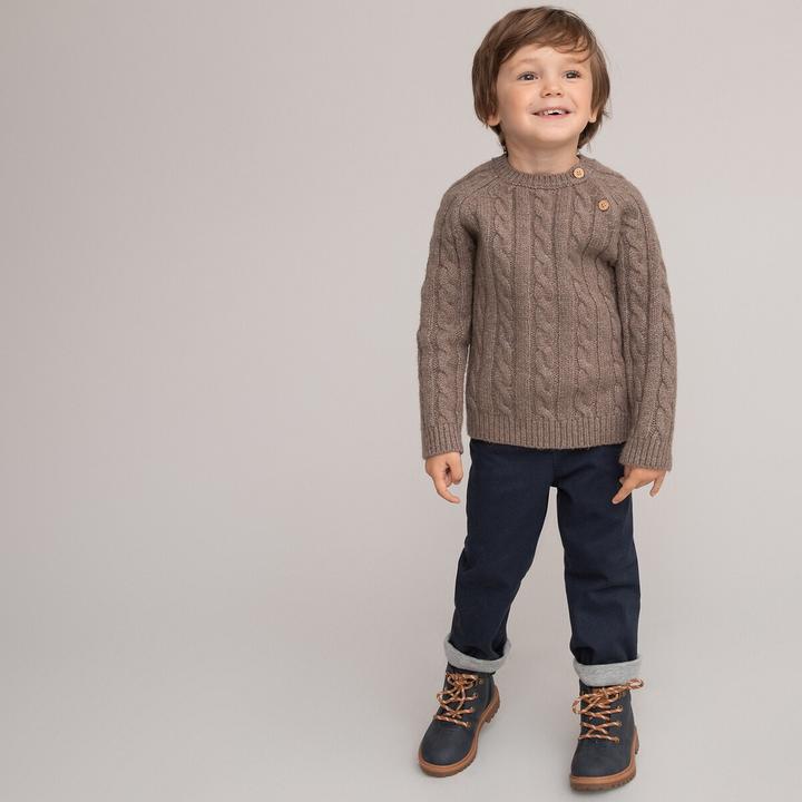 Image du produit La Redoute Collections Pull à col rond avec motif torsadé (74)